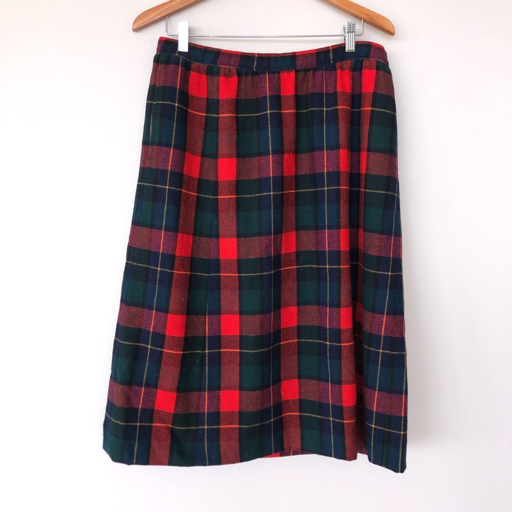Vintage Plus Size Pendleton Wool Tartan Skirt - image 5